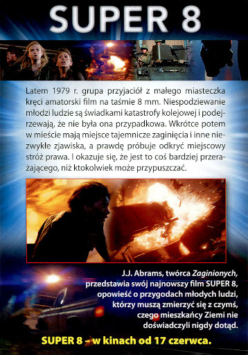 Tył ulotki filmu 'Super 8'