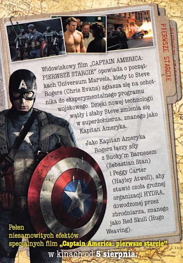 Tył ulotki filmu 'Captain America: Pierwsze Starcie'