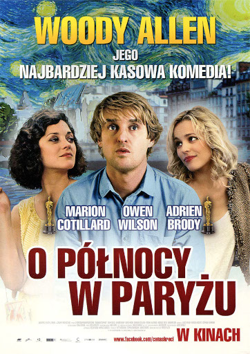 Przód ulotki filmu 'O Północy W Paryżu'