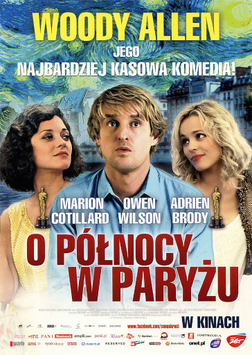 Przód ulotki filmu 'O Północy W Paryżu'