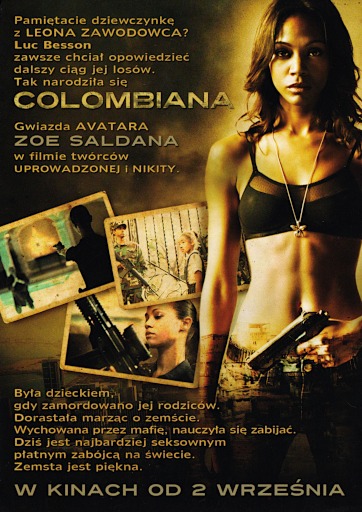 Tył ulotki filmu 'Colombiana'