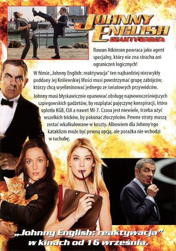 Tył ulotki filmu 'Johnny English Reaktywacja'