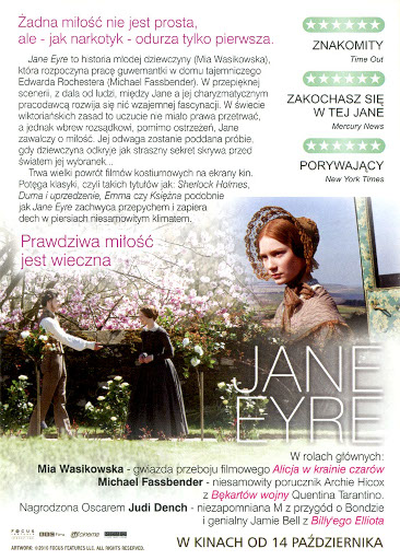 Tył ulotki filmu 'Jane Eyre'