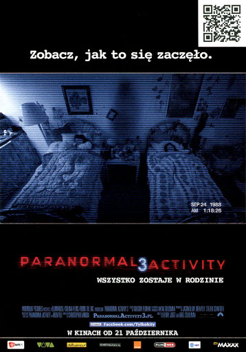 Przód ulotki filmu 'Paranormal Activity 3'