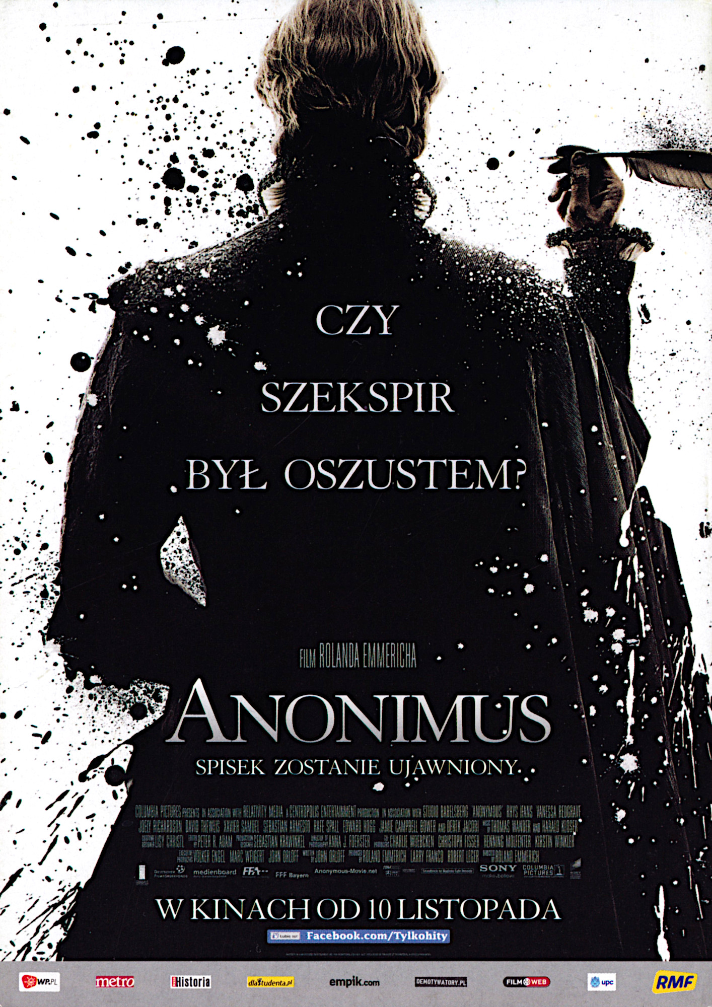 Ulotka filmu 'Anonimus (przód)'