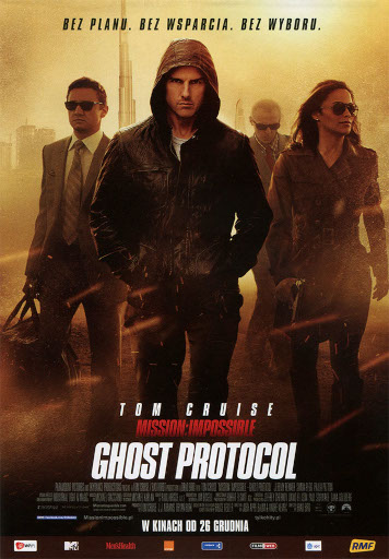 Przód ulotki filmu 'Mission: Impossible - Ghost Protocol'