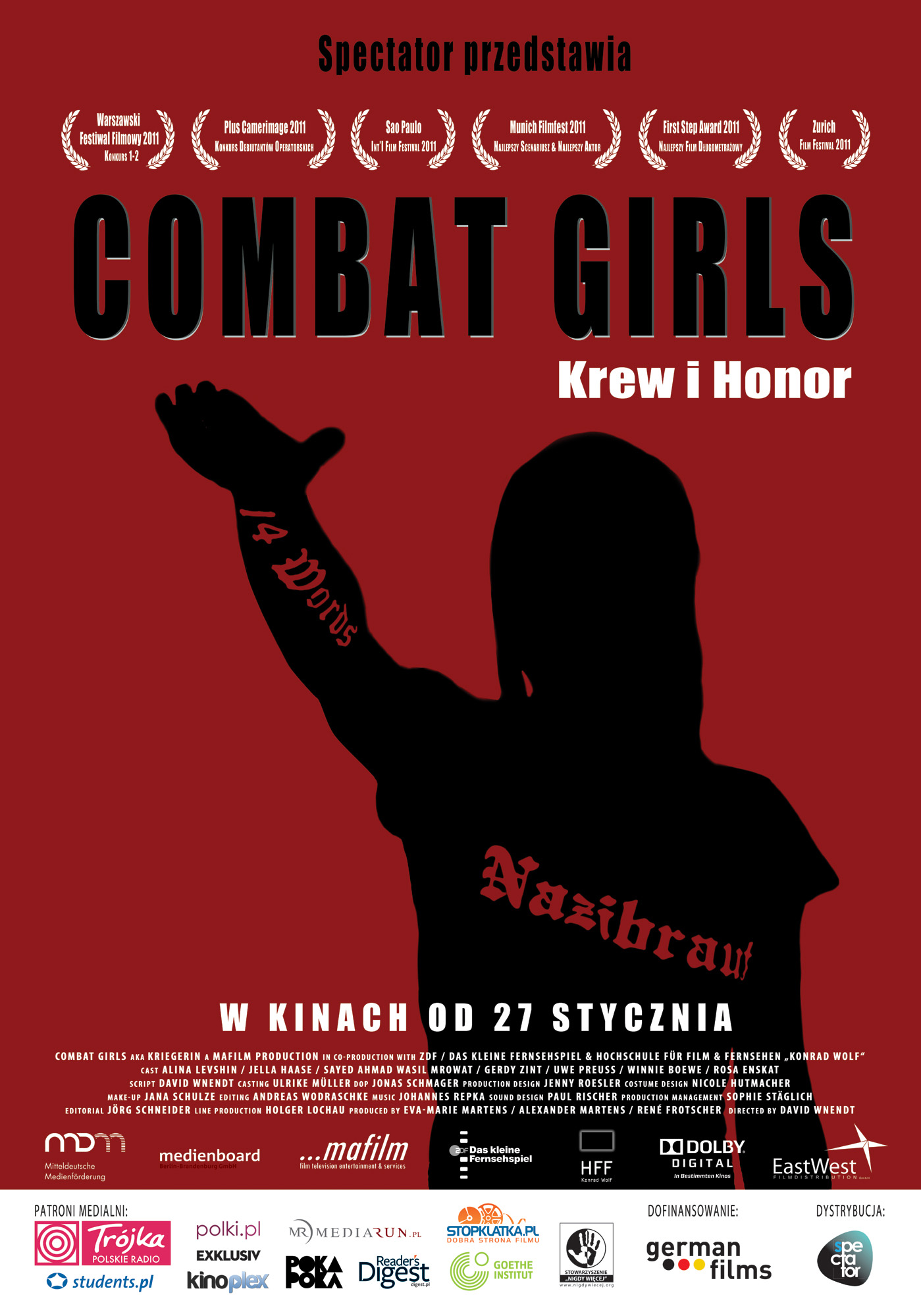 Polski plakat filmu 'Combat Girls. Krew i Honor'