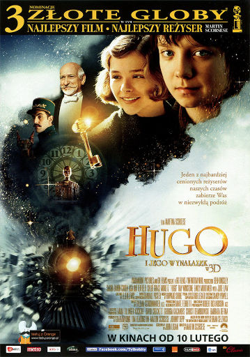 Przód ulotki filmu 'Hugo i Jego Wynalazek'