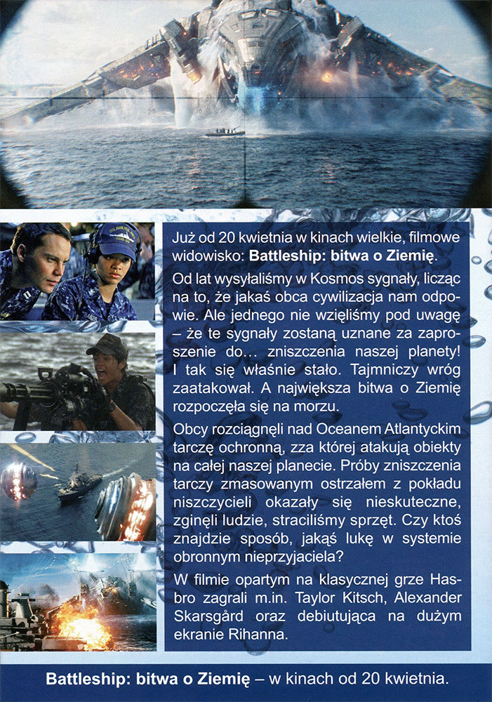 Ulotka filmu 'Battleship: Bitwa O Ziemię (tył)'