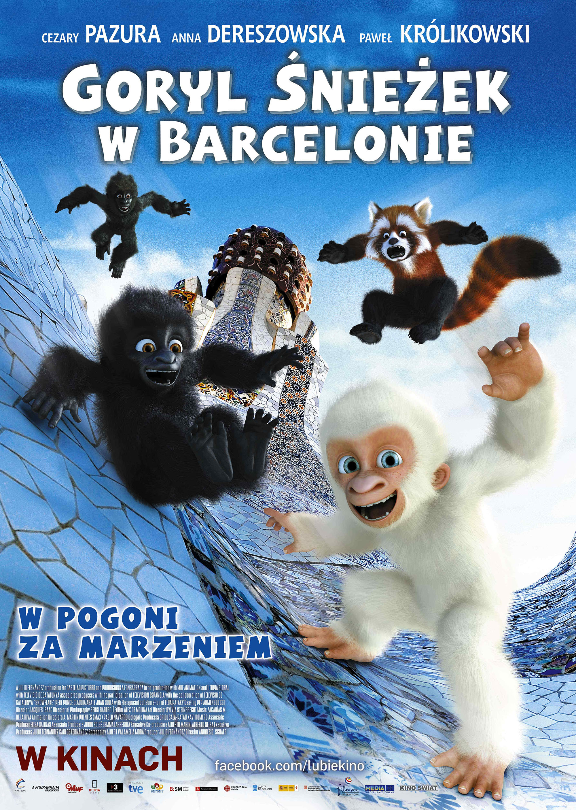 Polski plakat filmu 'Goryl Śnieżek W Barcelonie'