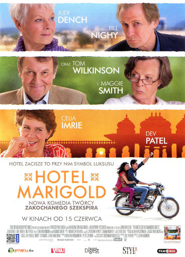 Przód ulotki filmu 'Hotel Marigold'