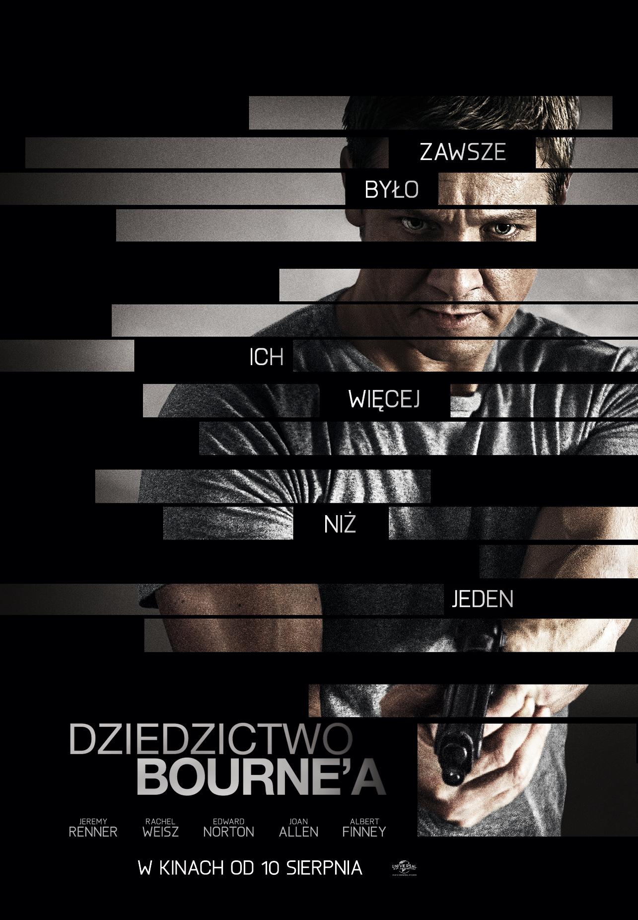 Polski plakat filmu 'Dziedzictwo Bourne\'a'