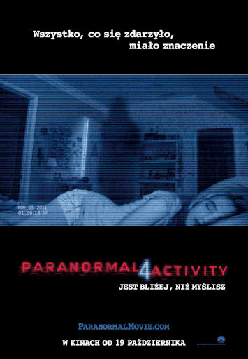 Polski plakat filmu 'Paranormal Activity 4'