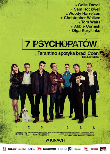 Przód ulotki filmu '7 Psychopatów'