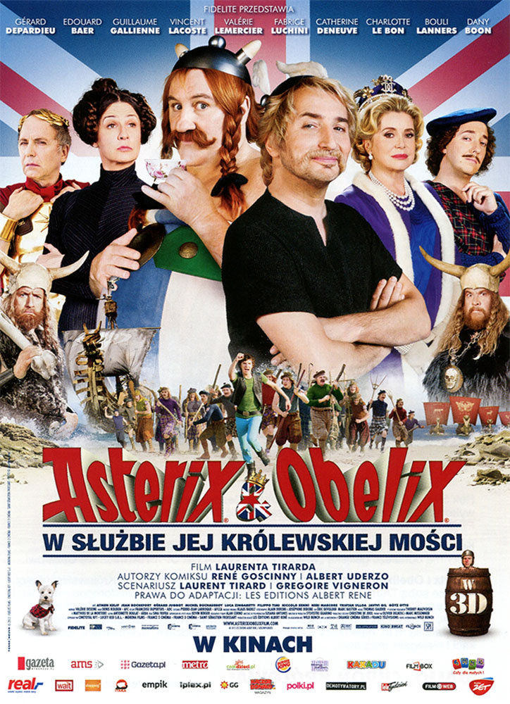 Ulotka filmu 'Asterix i Obelix: W Służbie Jej Królewskiej Mości (przód)'