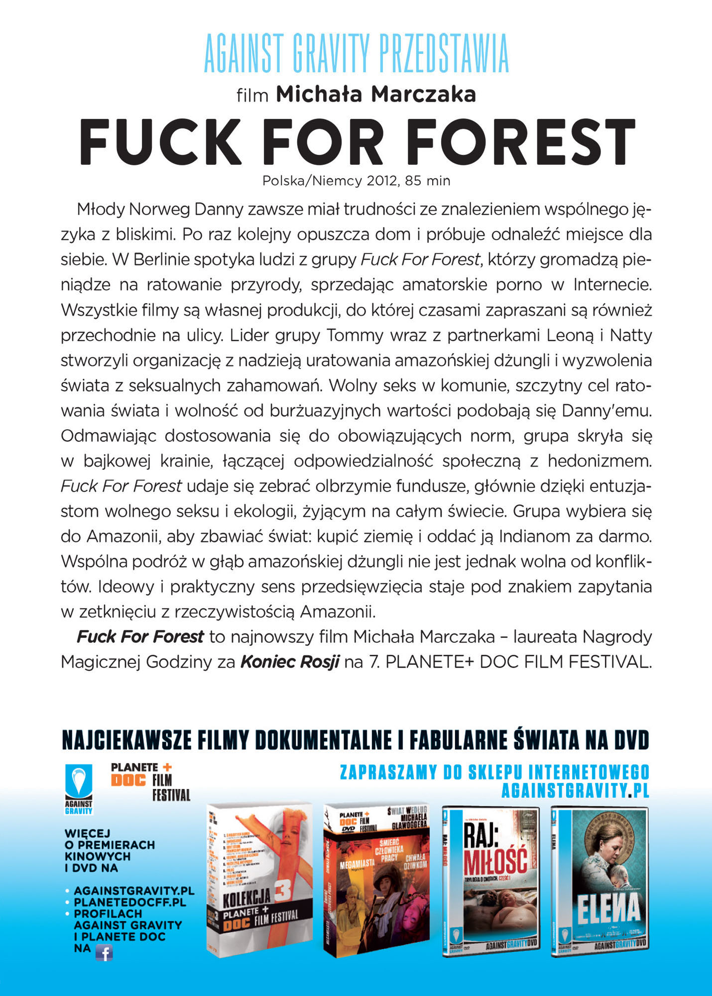 Ulotka filmu 'Fuck For Forest (tył)'