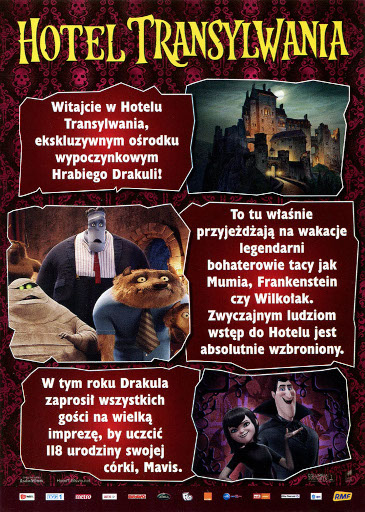 Przód ulotki filmu 'Hotel Transylwania'