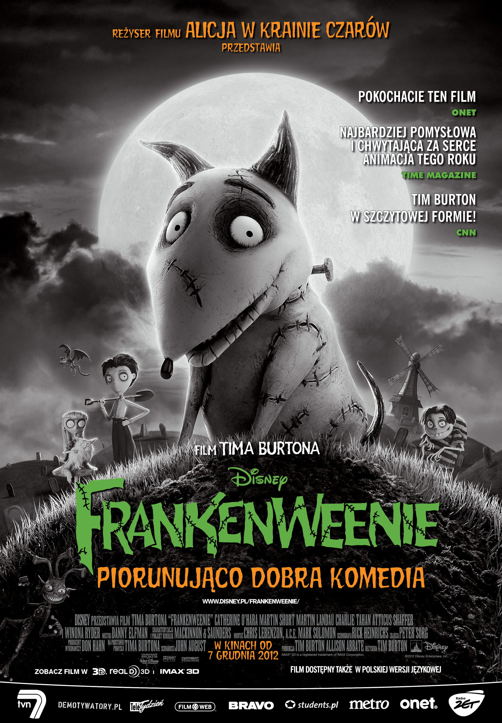 Polski plakat filmu 'Frankenweenie'