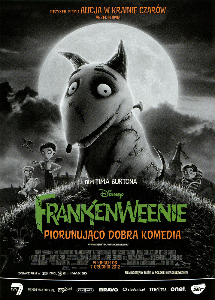 Ulotka filmu 'Frankenweenie (przód)'