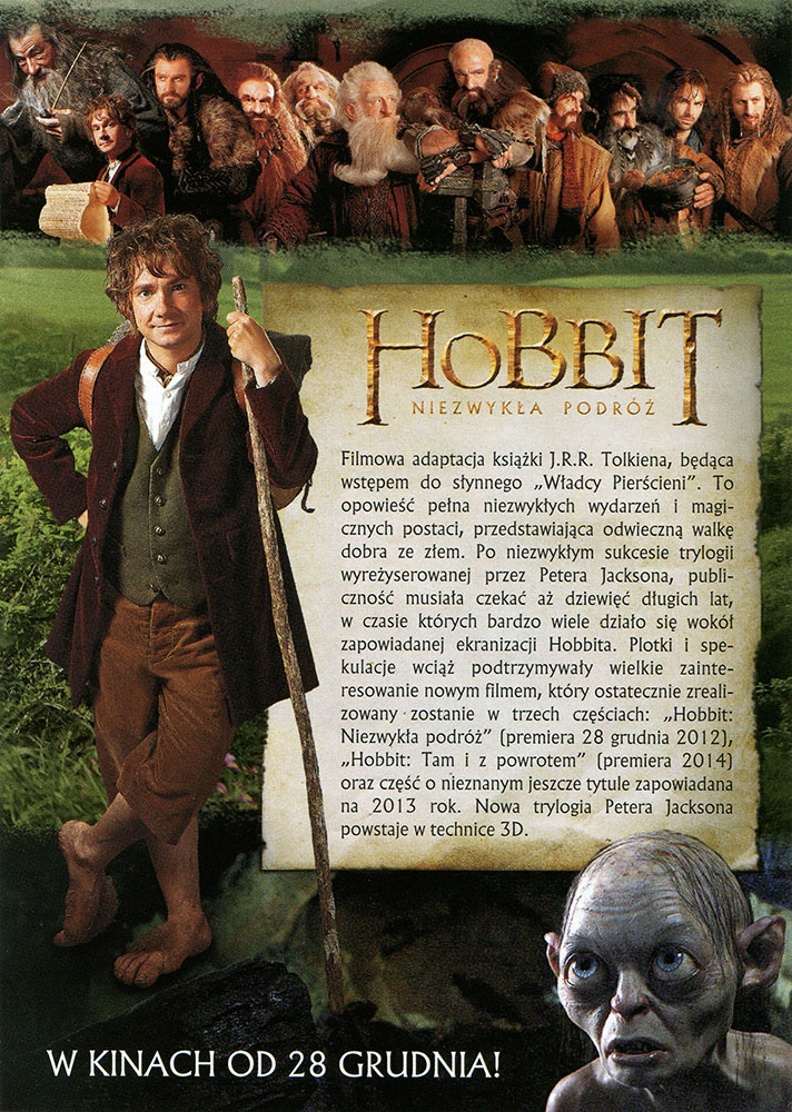 Ulotka filmu 'Hobbit: Niezwykła Podróż (tył)'