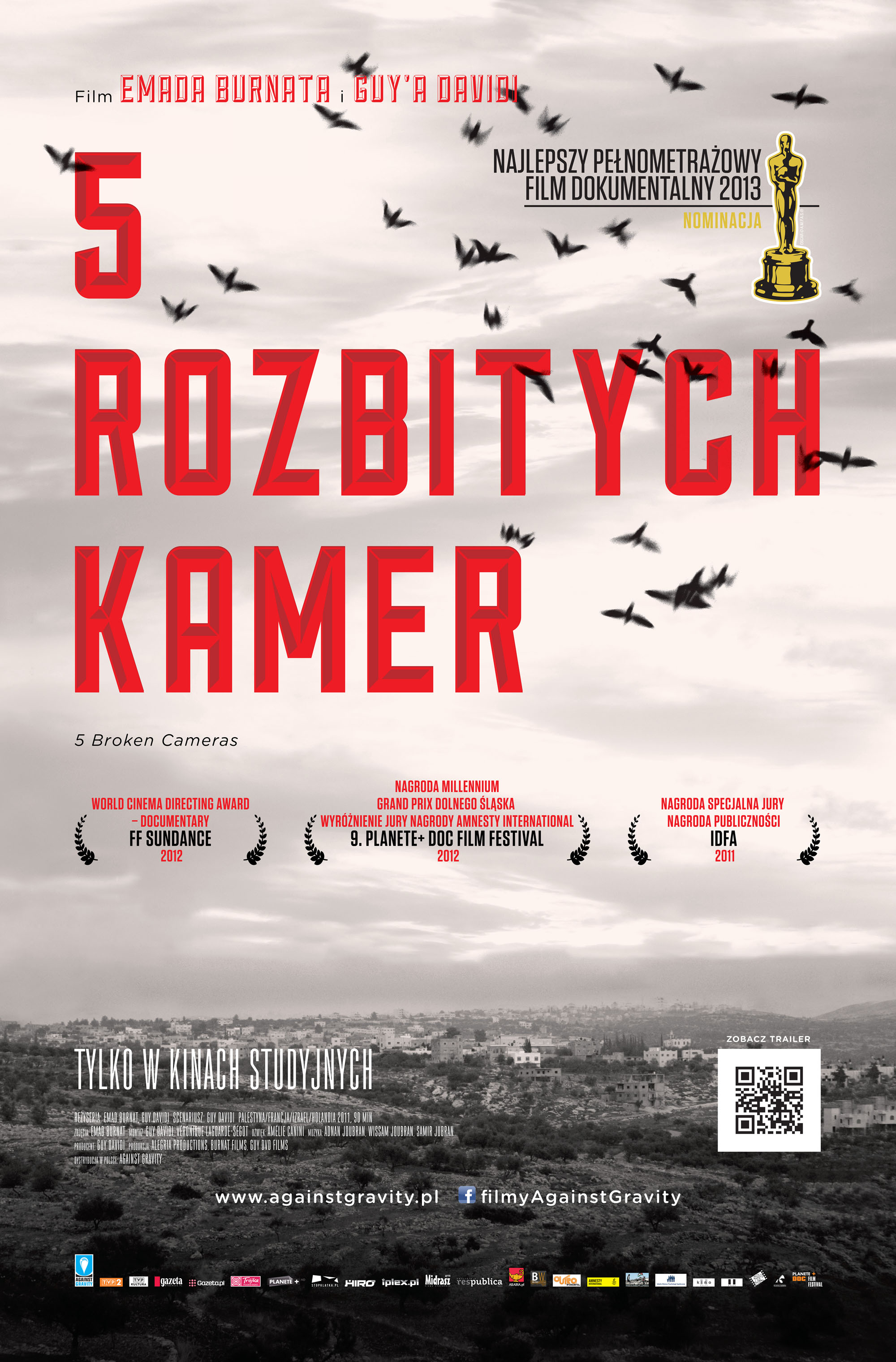 Polski plakat filmu '5 Rozbitych Kamer'