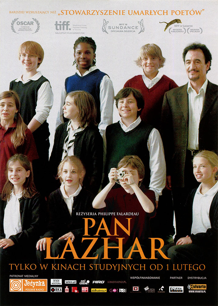 Ulotka filmu 'Pan Lazhar (przód)'