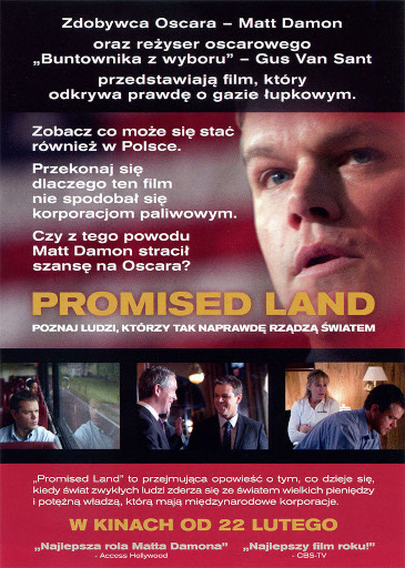 Tył ulotki filmu 'Promised Land'