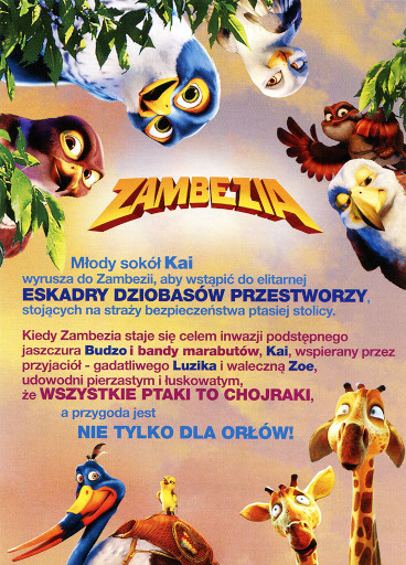 Tył ulotki filmu 'Zambezia'