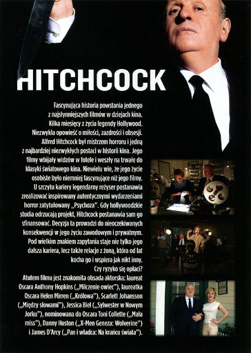 Tył ulotki filmu 'Hitchcock'