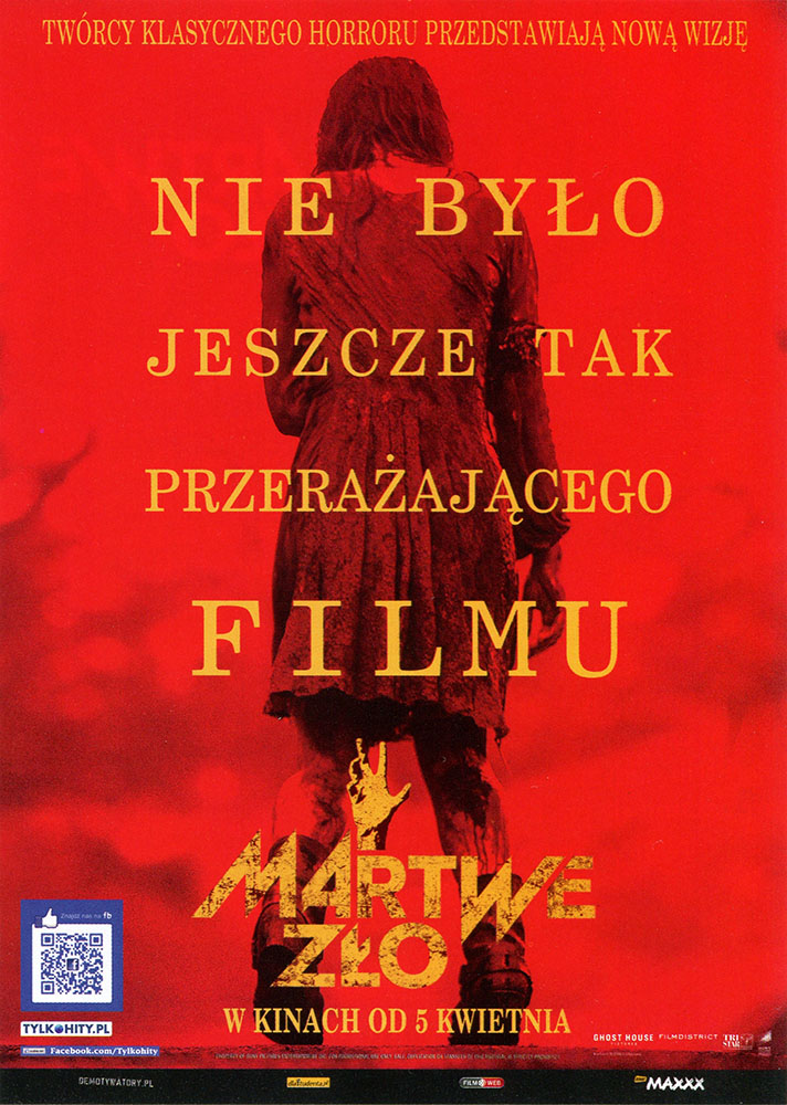 Ulotka filmu 'Martwe Zło (przód)'