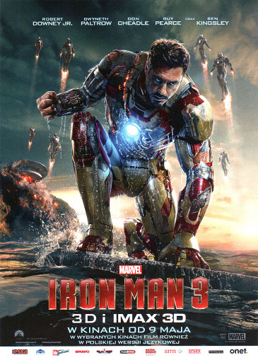 Przód ulotki filmu 'Iron Man 3'