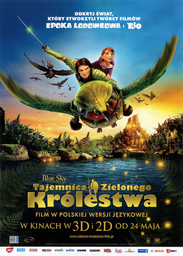 Przód ulotki filmu 'Tajemnica Zielonego Królestwa'