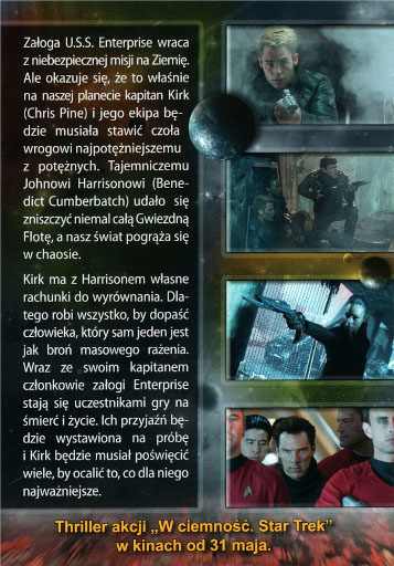 Tył ulotki filmu 'W Ciemność. Star Trek'