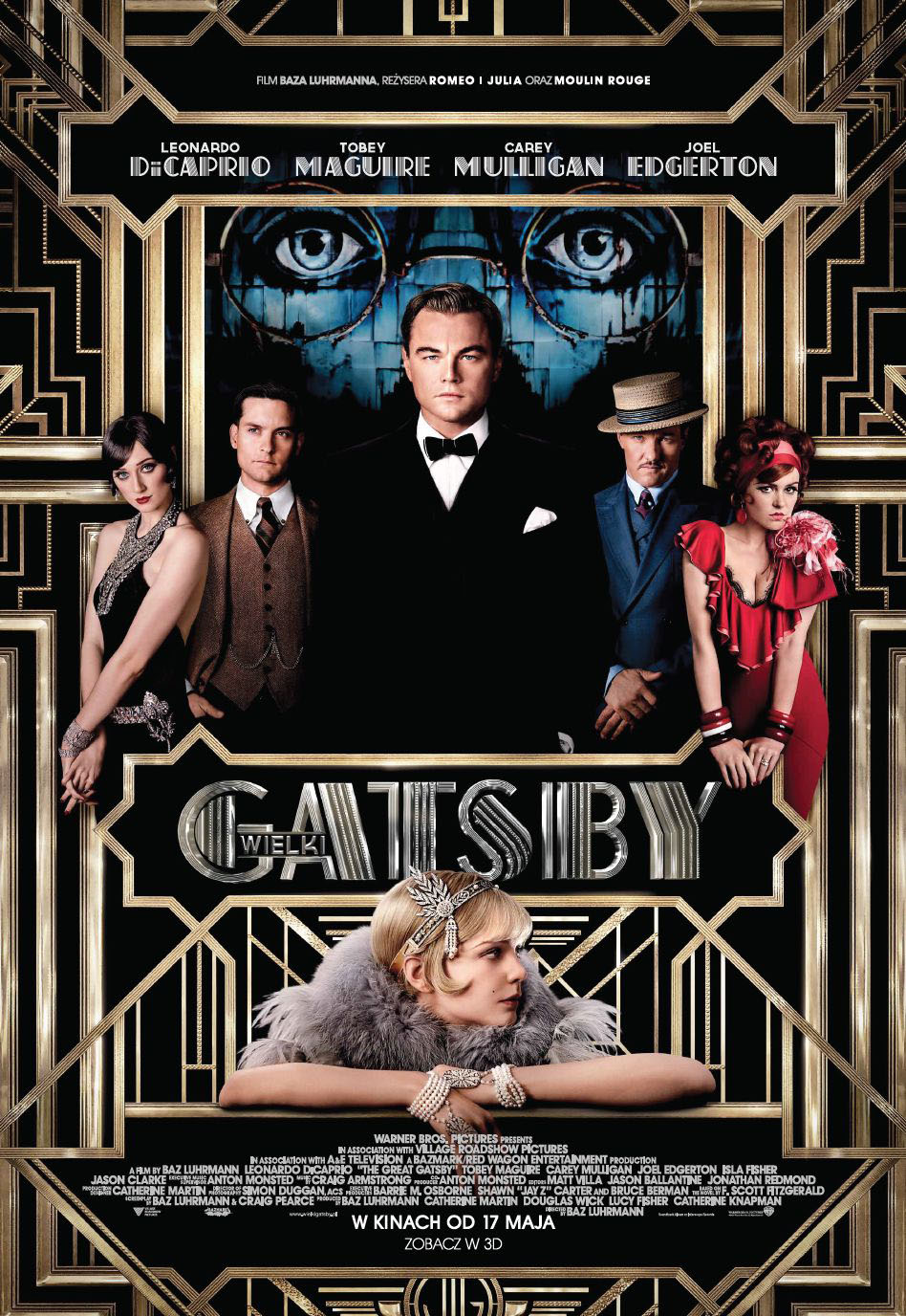 Polski plakat filmu 'Wielki Gatsby'