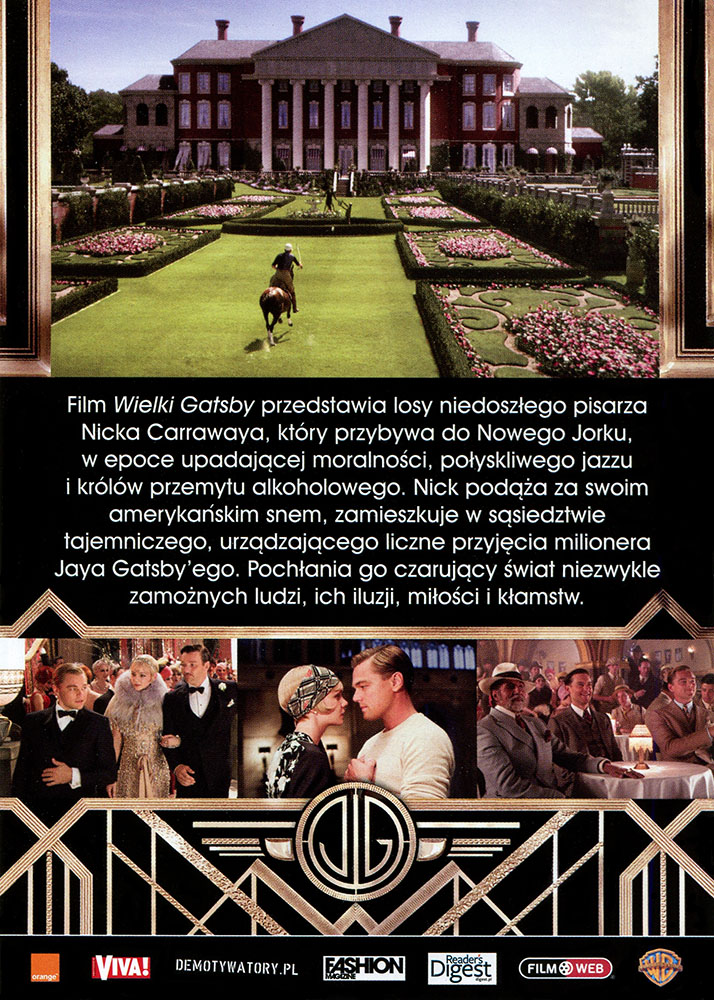 Ulotka filmu 'Wielki Gatsby (tył)'