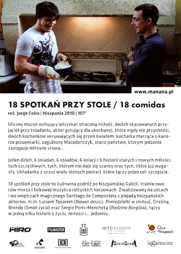 Tył ulotki filmu '18 Spotkań Przy Stole'