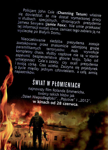 Tył ulotki filmu 'Świat W Płomieniach'