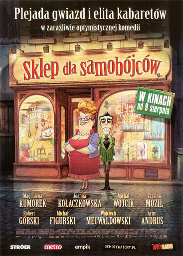 Przód ulotki filmu 'Sklep Dla Samobójców'