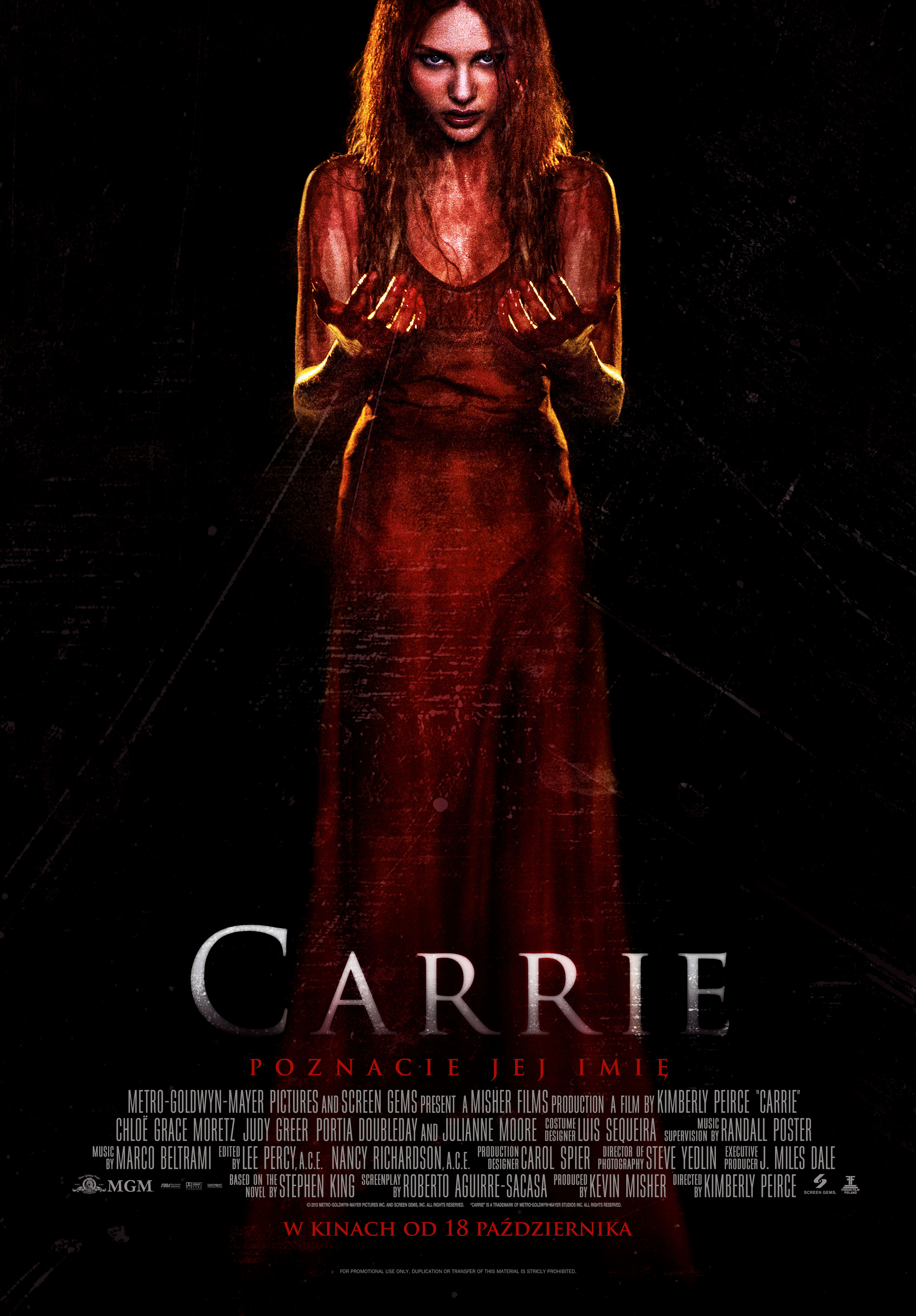 Polski plakat filmu 'Carrie'