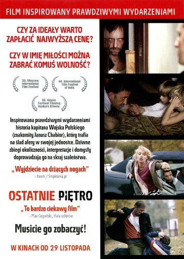 Tył ulotki filmu 'Ostatnie Piętro'