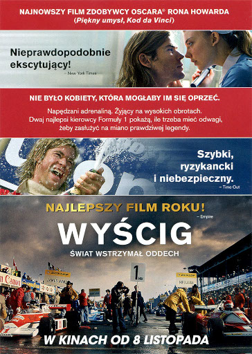 Tył ulotki filmu 'Wyścig'