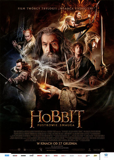 Przód ulotki filmu 'Hobbit: Pustkowie Smauga'