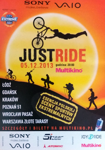 Przód ulotki filmu 'Just Ride'