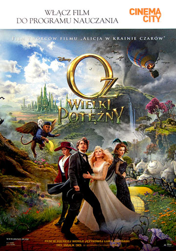 Przód ulotki filmu 'Oz Wielki i Potężny'