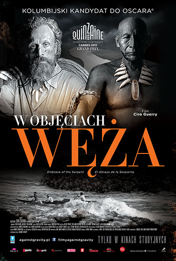 Przód ulotki filmu 'W Objęciach Węża'