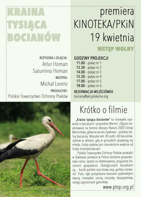 Ulotka filmu 'Kraina Tysiąca Bocianów (przód)'