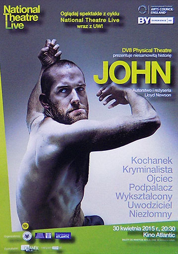 Przód ulotki filmu 'National Theatre Live: John'