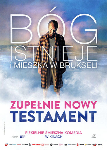 Przód ulotki filmu 'Zupełnie Nowy Testament'