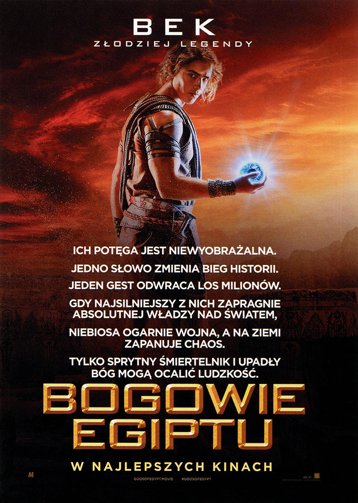 Ulotka filmu 'Bogowie Egiptu (tył)'