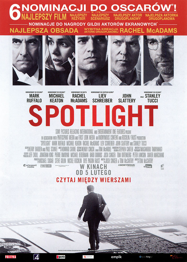 Ulotka filmu 'Spotlight (przód)'